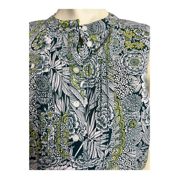 J. Crew Sleeveless Floral Blouse Shirt Top Career Cottagecore Business Casual 0 - Picture 3 of 8